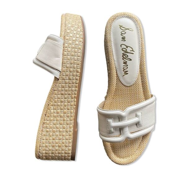 Sam Edelman PAULEENA ESPADRILLE SANDALS Ivory Woven Wedges shoes Revolve 10 - Picture 9 of 14